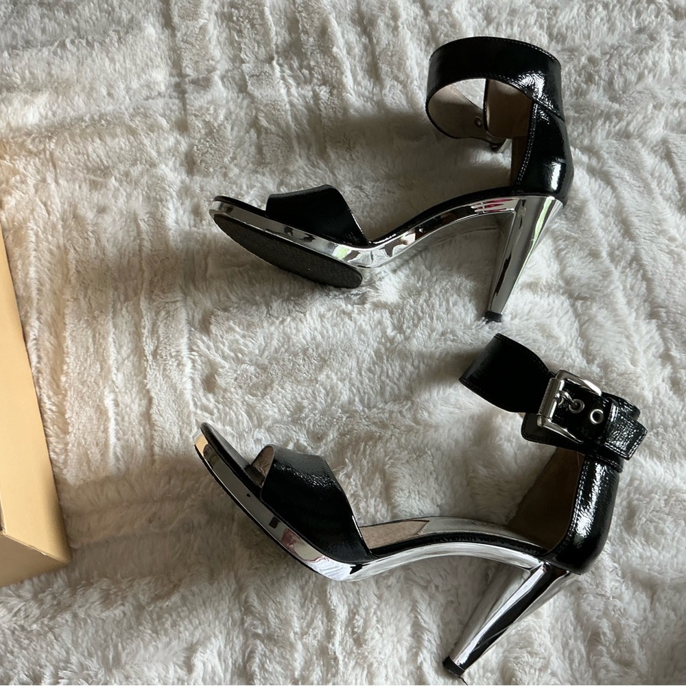 Michael Kors Black and Silver Stiletto Heels